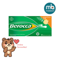 BEROCCA EFFERVESCENT TABLETS ORANGE 30's