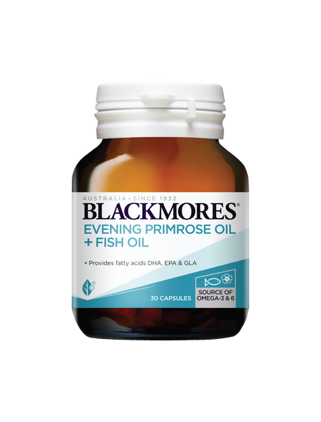 BLACKMORES EVENING PRIMROSE OIL + FISH OIL CAPSULES 30'S