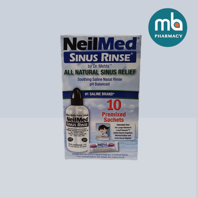 NEILMED SINUS RINSE STARTER KIT BOTTLE + SACHET 10'S